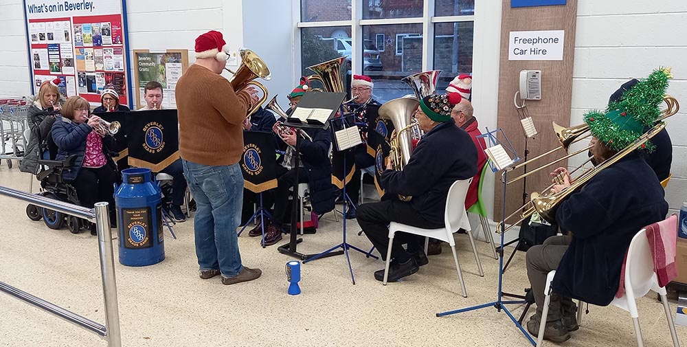 Caroling at Tesco Beverley by Pete